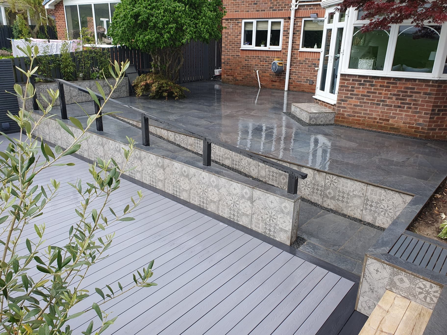 Decking and paving combination Sheffield