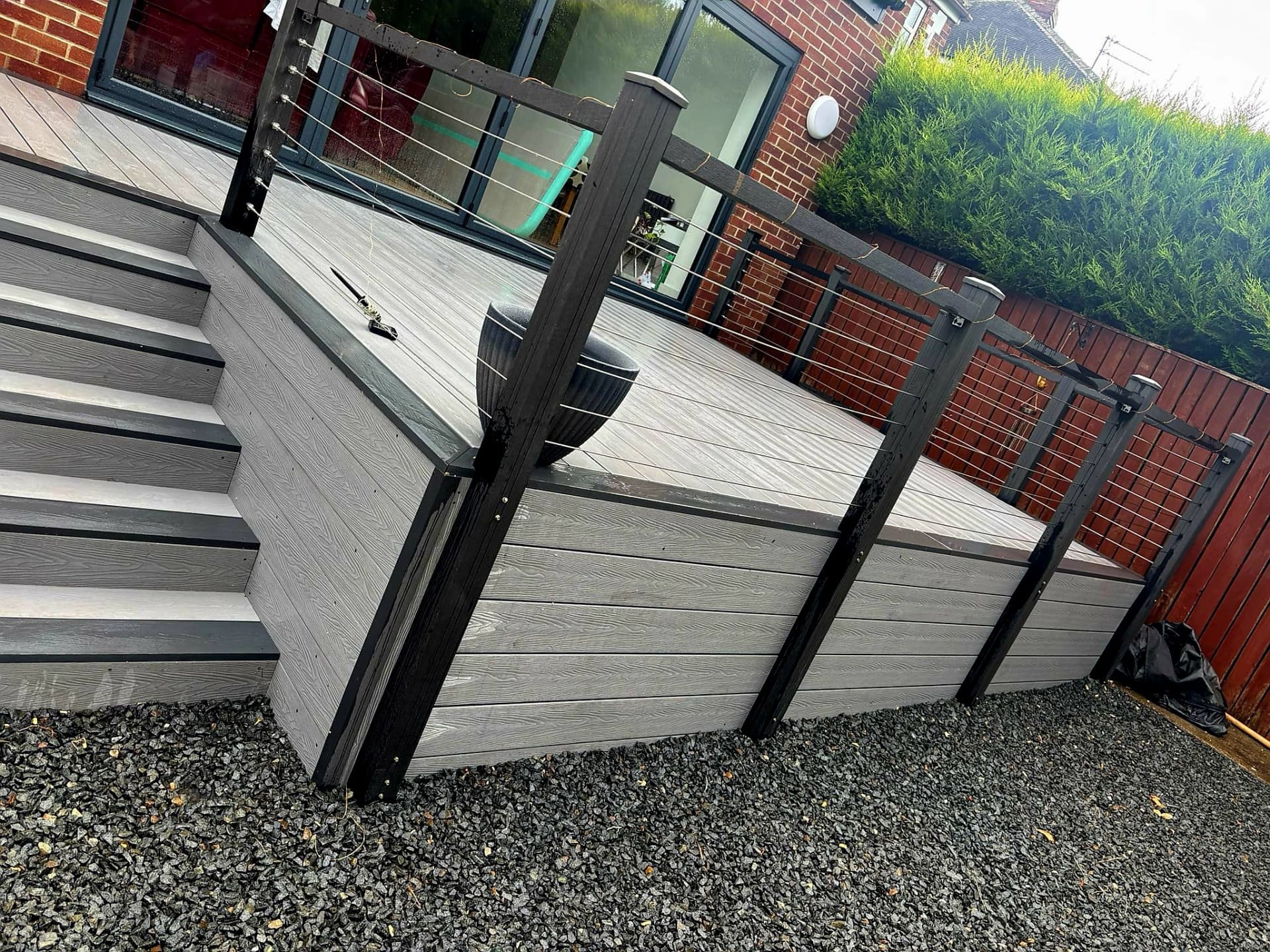 Grey composite decking Sheffield